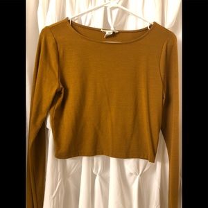 Forever 21 Long-sleeved Crop Top